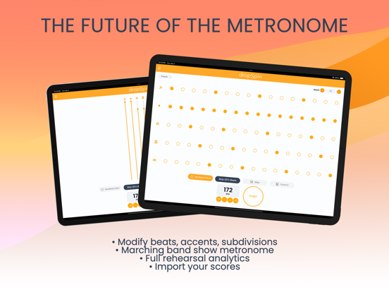 DropSpin Metronome iPad screenshot 1 - Music app
