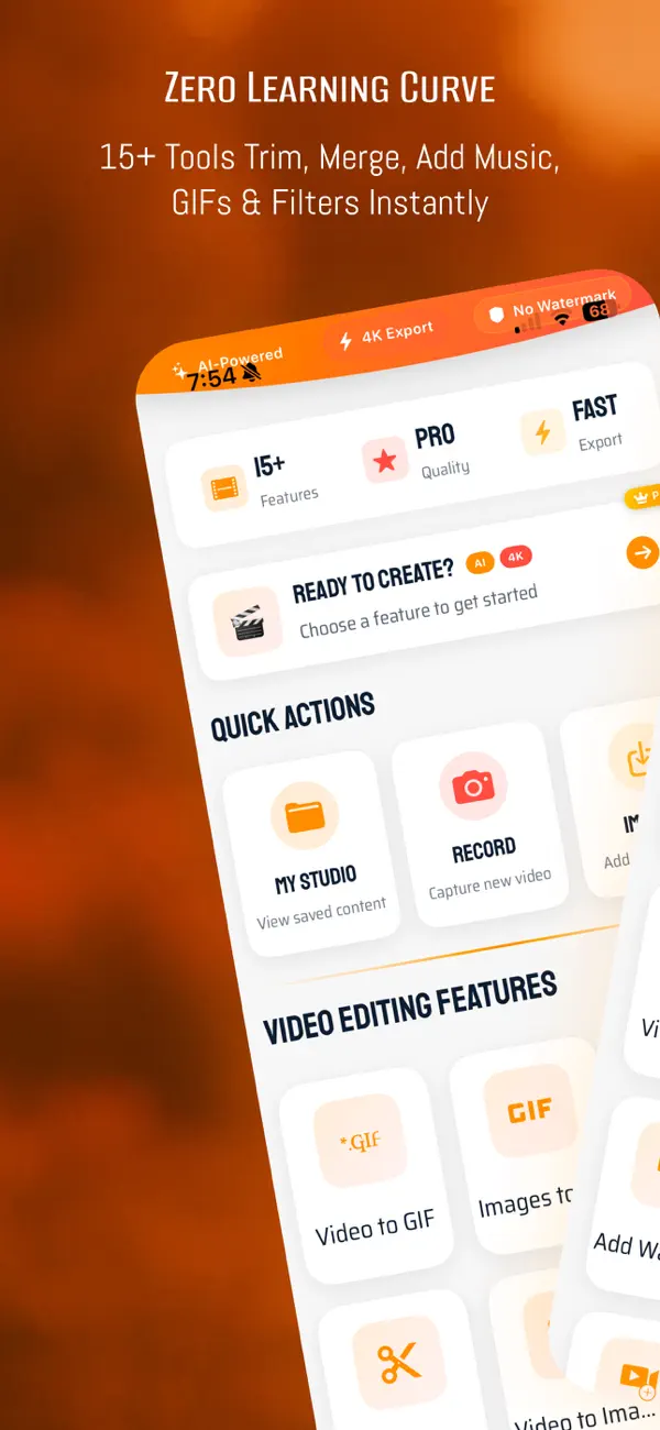 Screenshot #2 pour Pro Video Editor : AI Filters