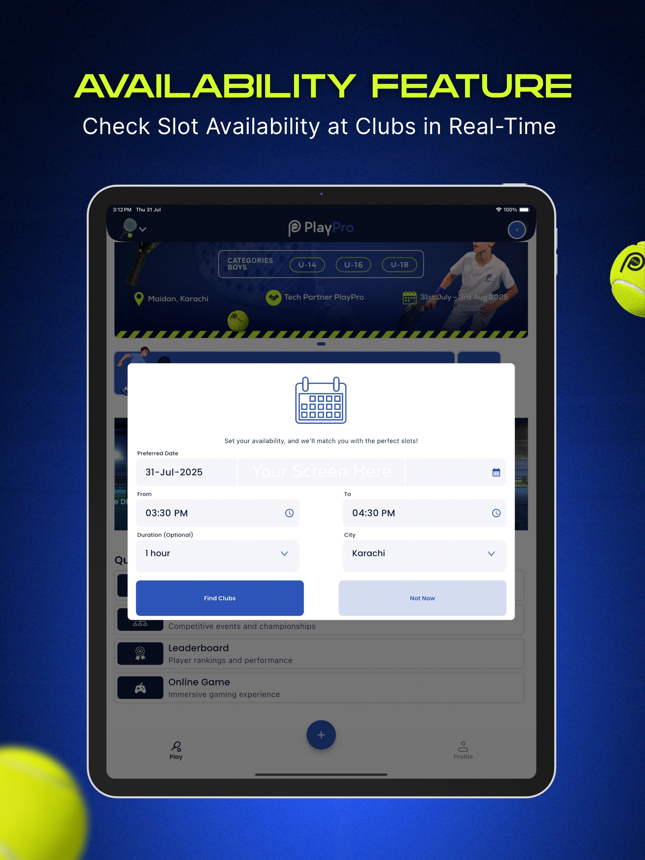 PlayPro: Booking & Tournaments