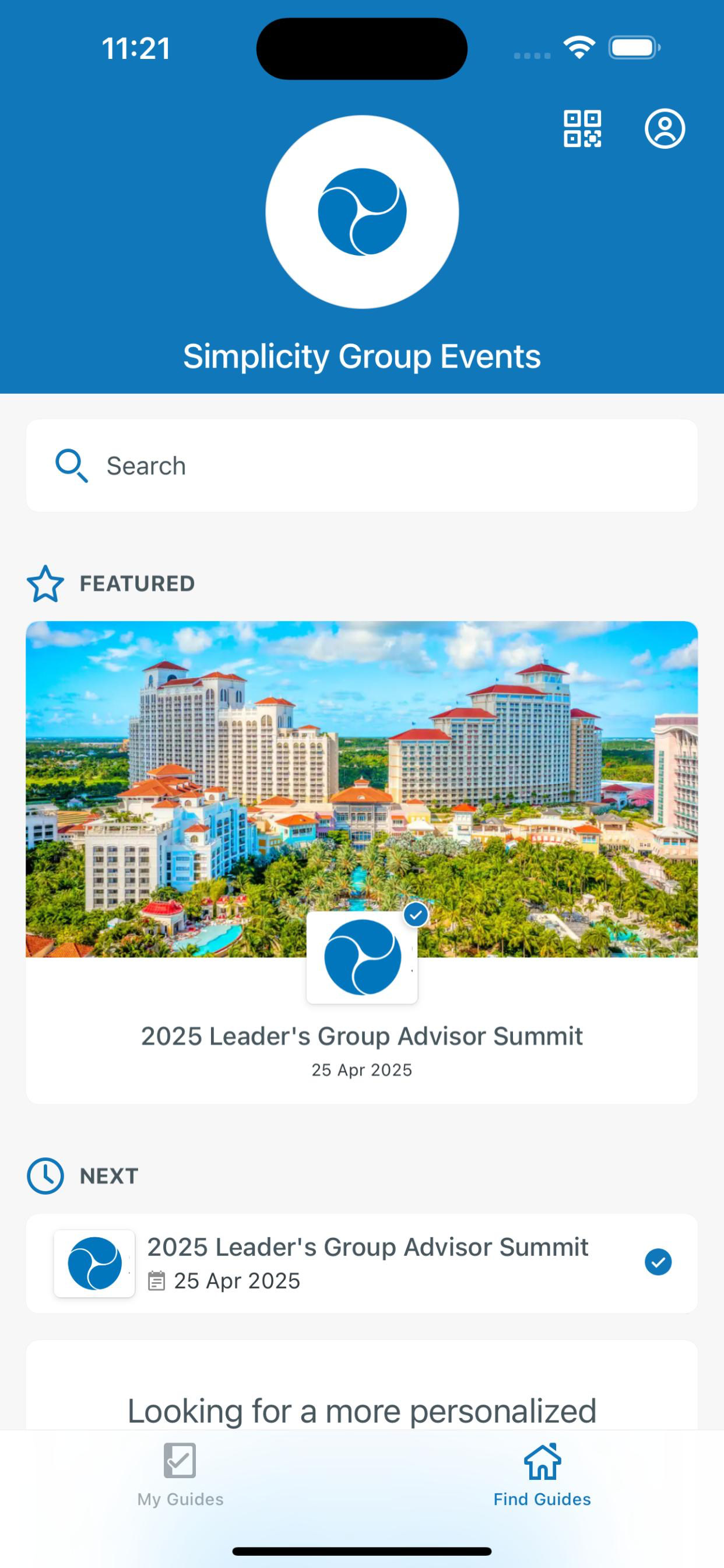 Simplicity Group Events