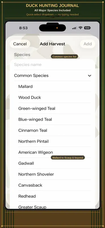 Duck Hunting Journal screenshot 3 of 9