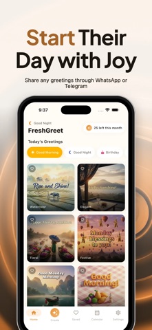 FreshGreet: AI Card Maker iPhone screenshot