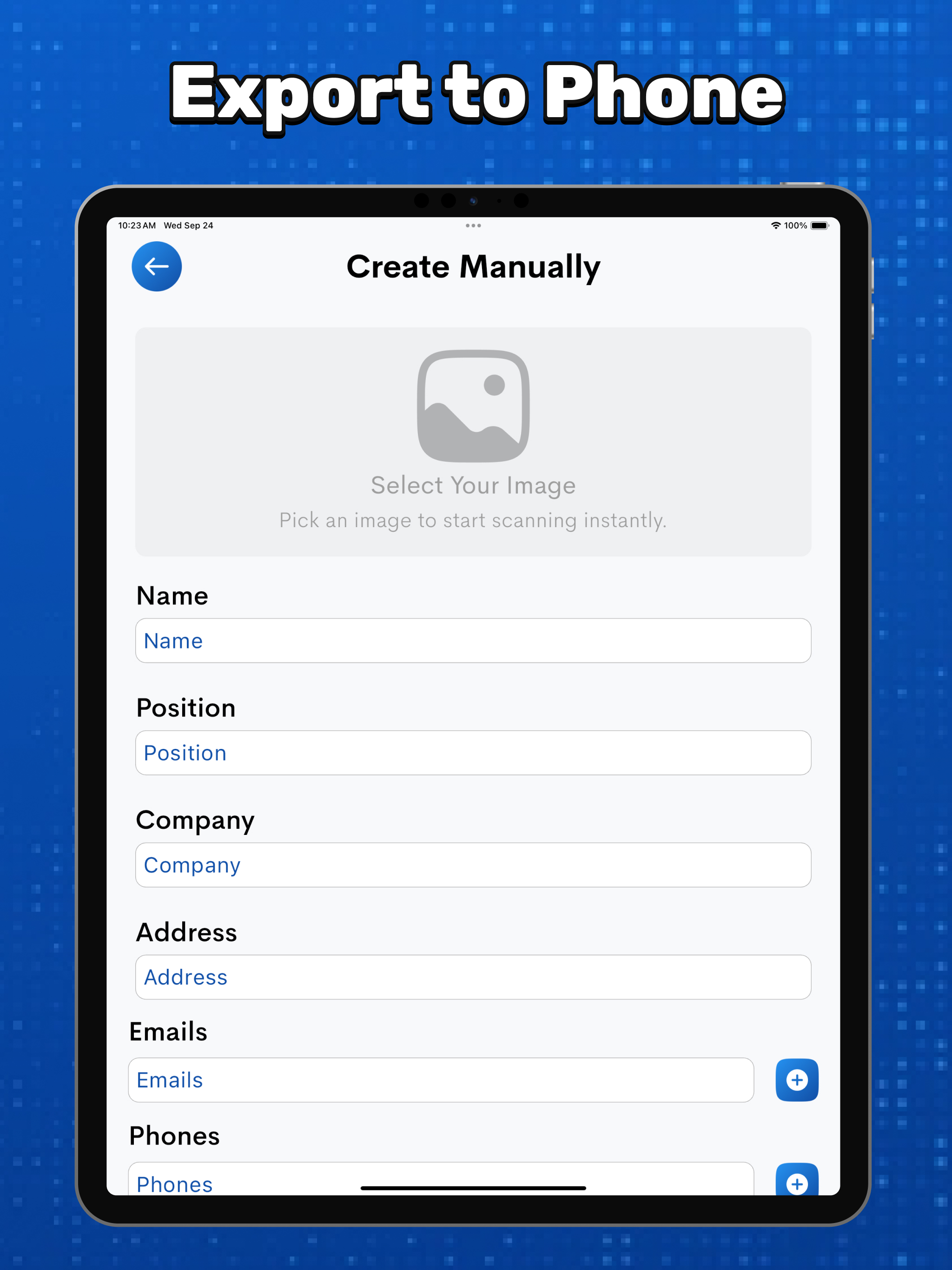 Business Card Scanner & Reader