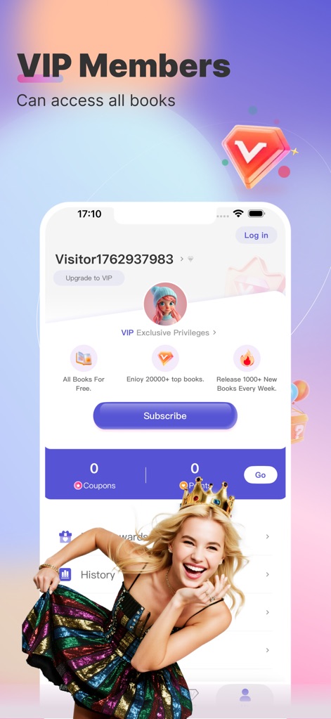 Rosia - VIP Members gain "Exclusive Privileges" including access to "all books for free" and thousands of new weekly stories, enhancing their reading journey.