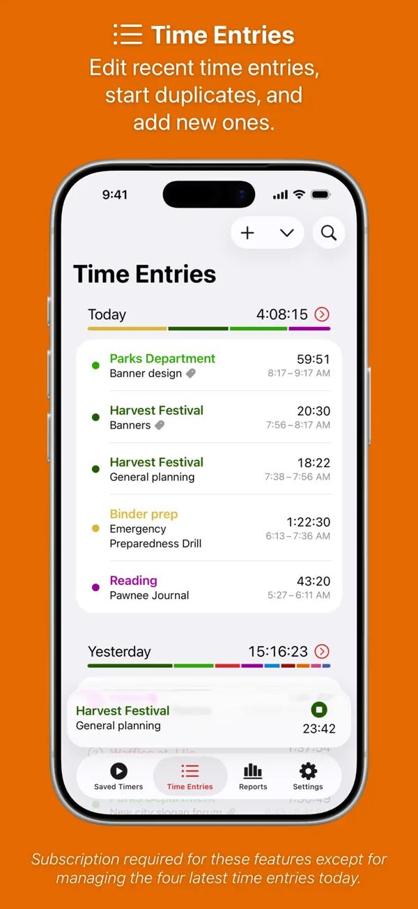 Screenshot #2 pour Timery: Time Tracker