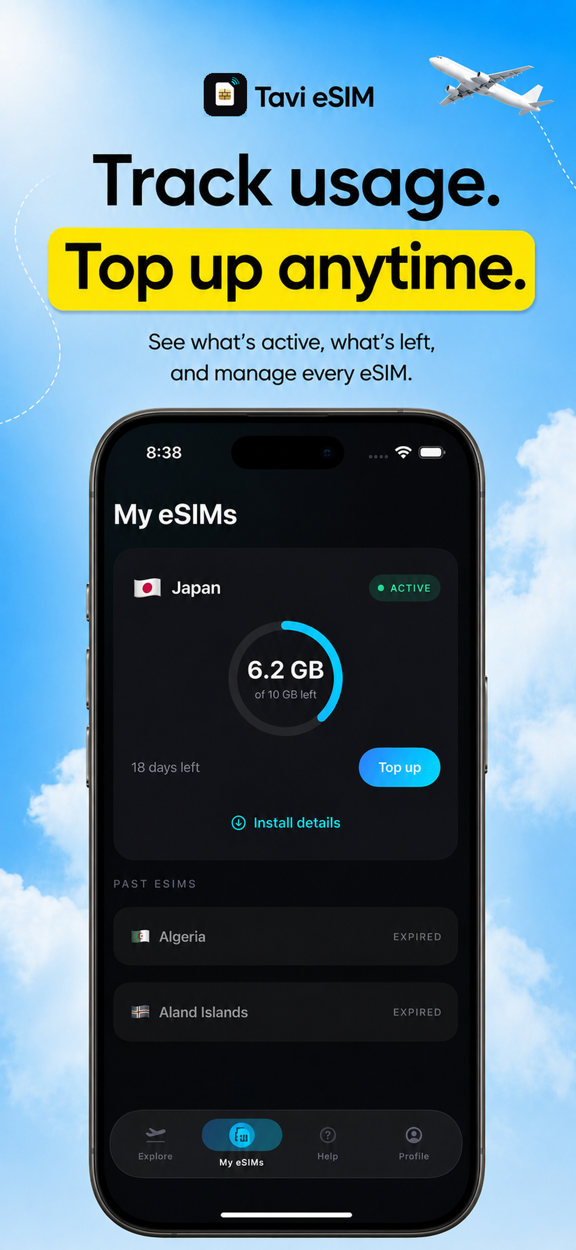 Tavi: eSIM Travel Data Plan screenshot 5