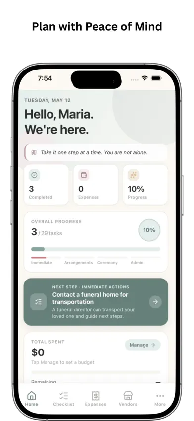 Funeral Planning Checklist screenshot 1