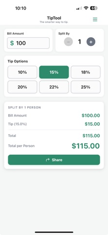 Tip Tool % Screenshot 2 of 3