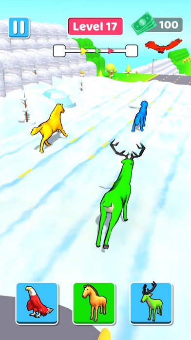 Animal & Hen Scream Jump Game Screenshot