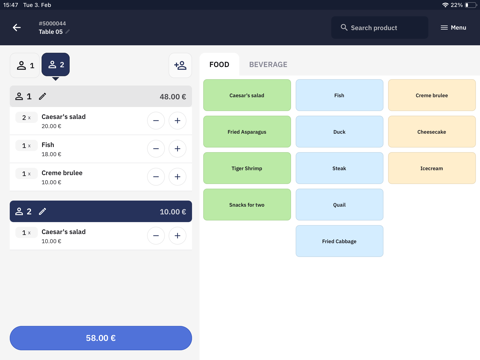 CompuCash POS iPad screenshot