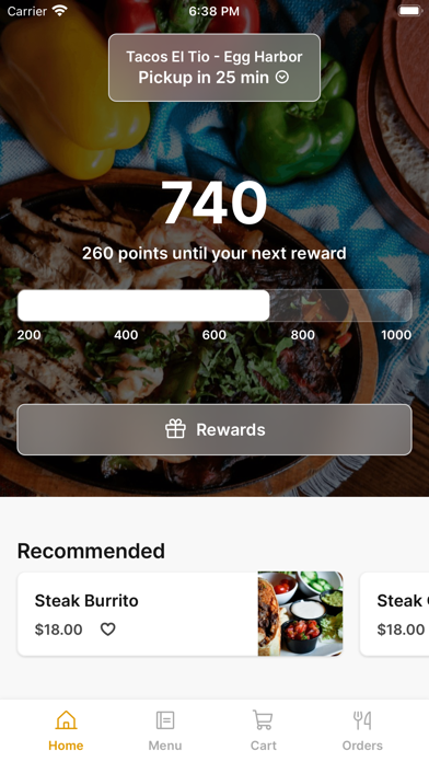 Tacos El Tio iPhone screenshot 1 - Food & Drink app
