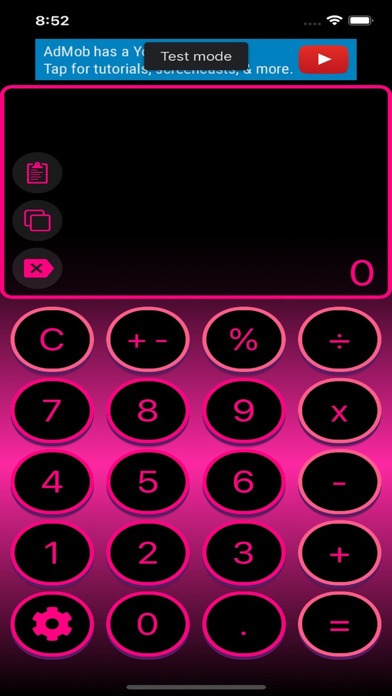 Glow calculator iPhone screenshot 1 - Utilities app