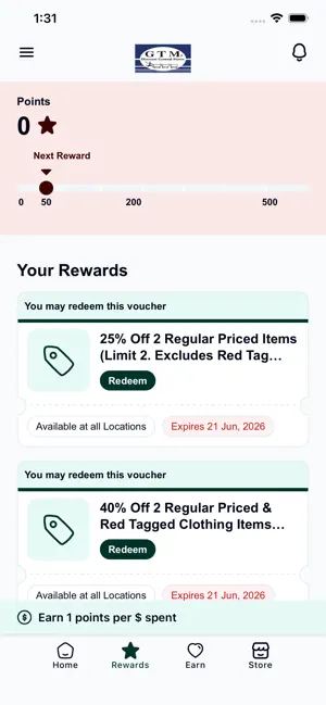 GTM Rewards screenshot 2