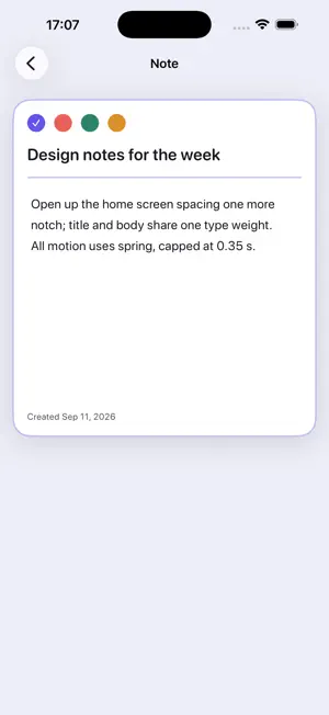 CoreNote Notes screenshot 2