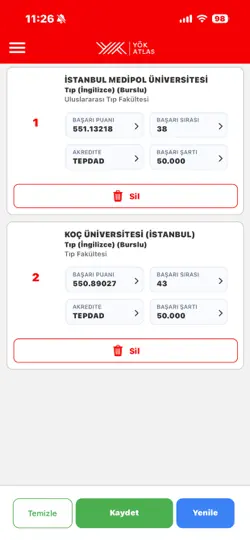 YÖK Atlas iPhone Ekran Görüntüsü 4
