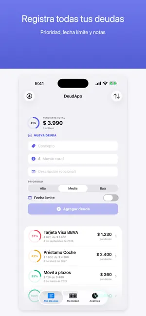 DeudApp: Control de Deudas screenshot 1