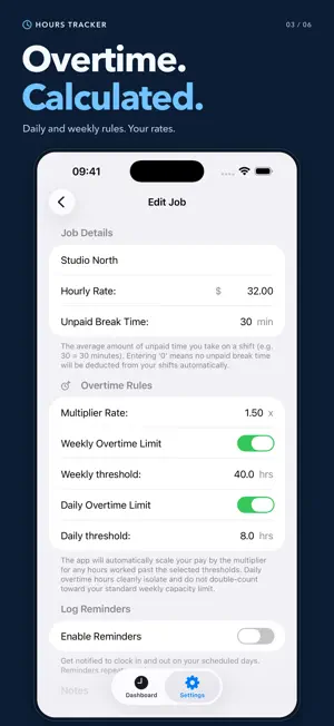 Hours Tracker: Clock In screenshot 3