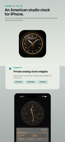 CROWNRIFT - Analog Clock iPhone screenshot