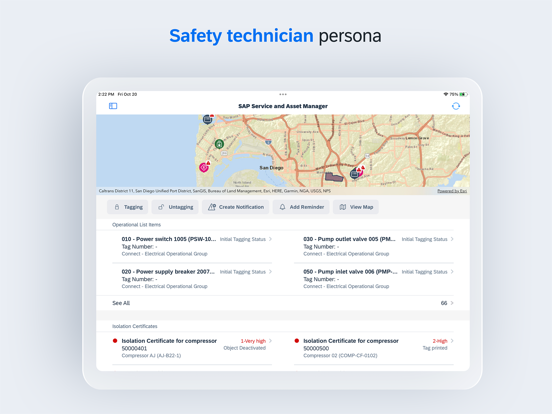 SAP Service and Asset Manager iPad screenshot 6 - Business app