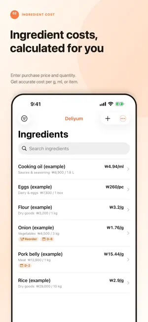 Deliyum: Food Recipe & Cost screenshot 2