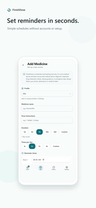 FinishDose - Medicine Reminder screenshot 3