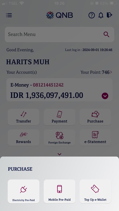 QNB Indonesia Mobile Banking Screenshot