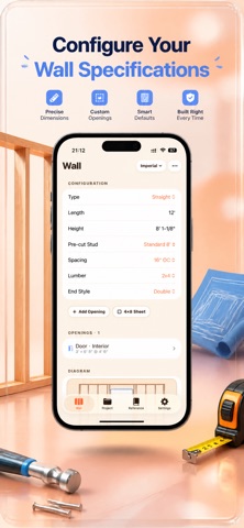 StudPlan: Wall Framing Layout iPhone screenshot