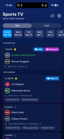 Sports TV! iPhone screenshot