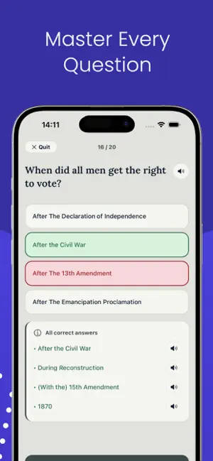 US Citizenship Test Quiz 2026 screenshot 4
