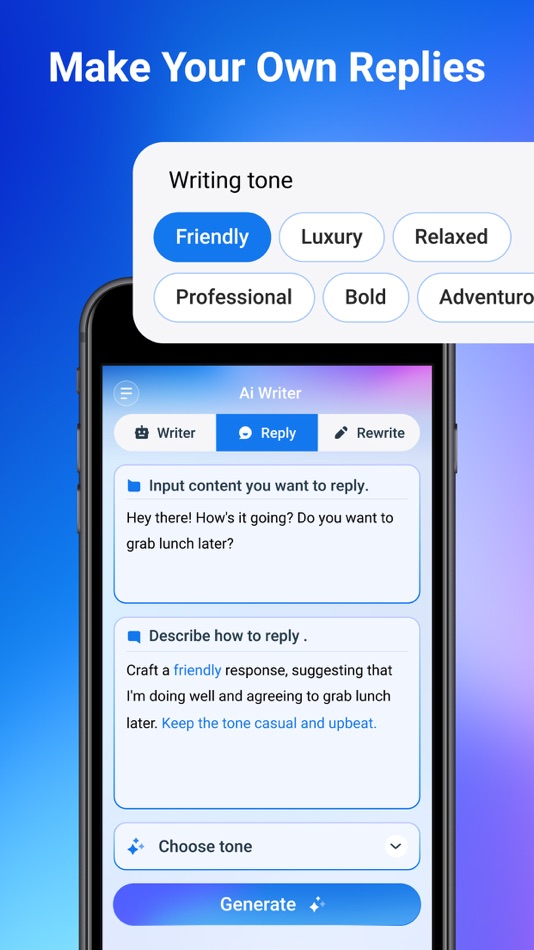 #4. AI Writer : Write Email, Essay (iOS) 由: AppziBrain Infotech LLP