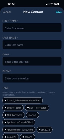 CF Mobile CRM screenshot