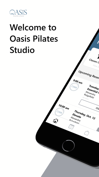 Oasis Pilates Studio iPhone screenshot 1 - Health & Fitness app