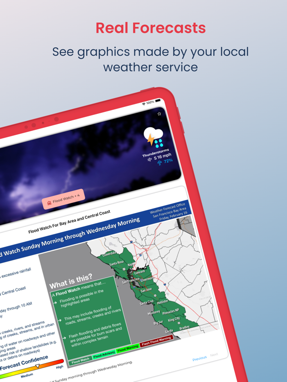 Weather Report: NWS NOAA Radar iPad screenshot 2 - Weather app