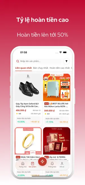 Monback : Mua sắm hoàn tiền iPhone screenshot 2