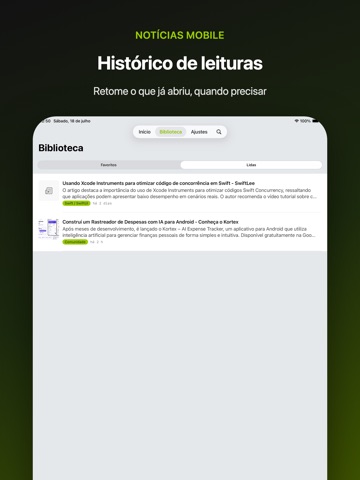 Notícias Mobile iPad screenshot