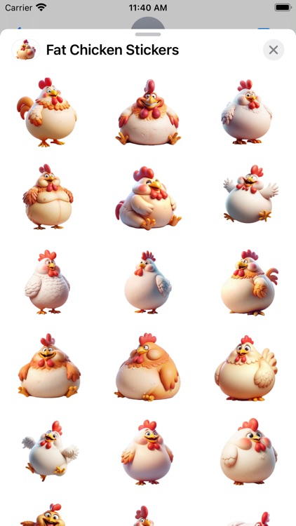Fat Chicken Stickers