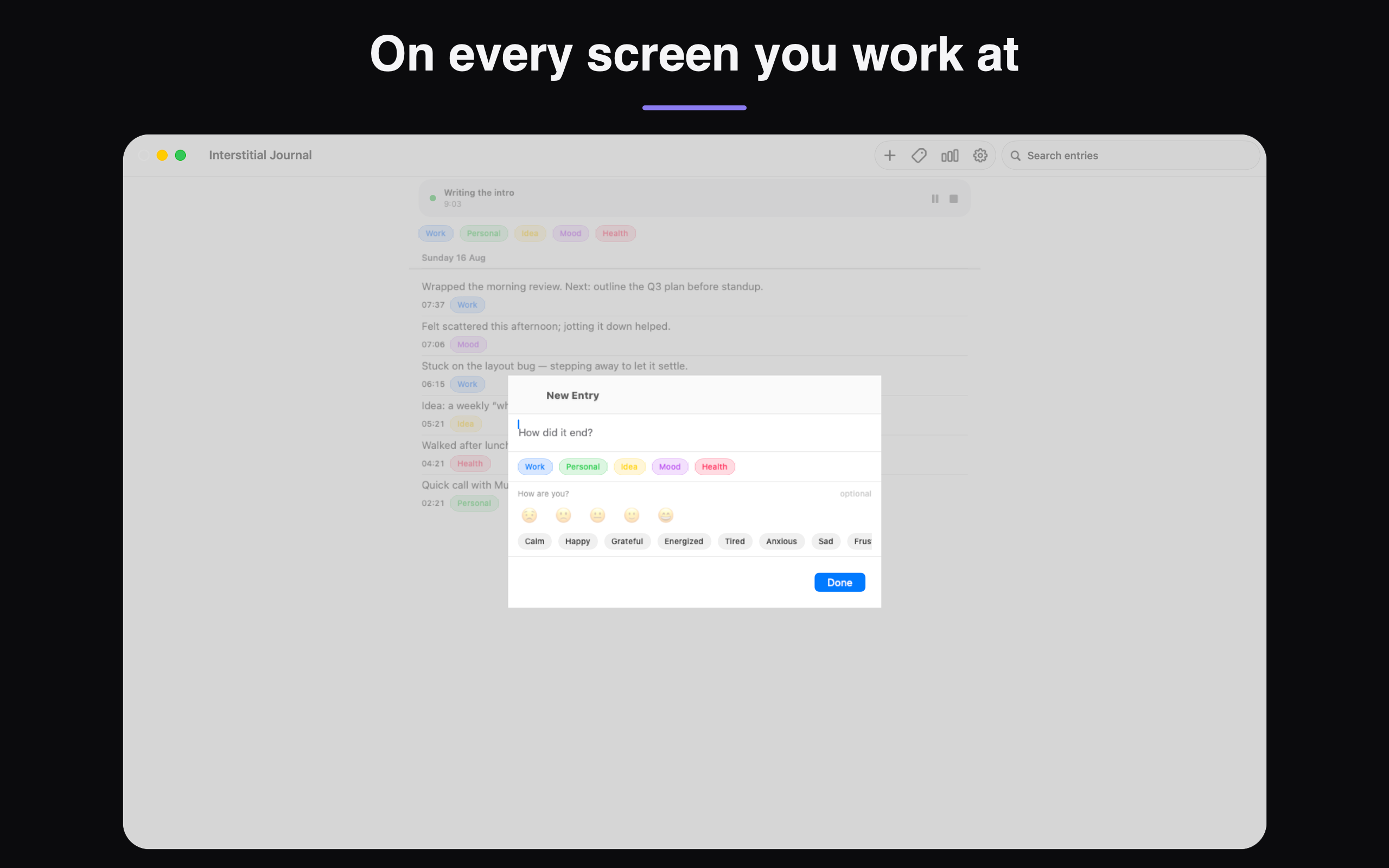 Interstitial Journal App screenshot 11