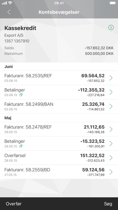 Kreditbankens MobilBank Erhv. Screenshot