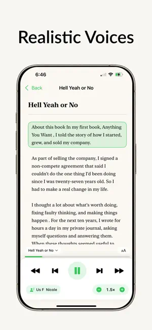 Sandbook: Natural Voice Reader screenshot 1