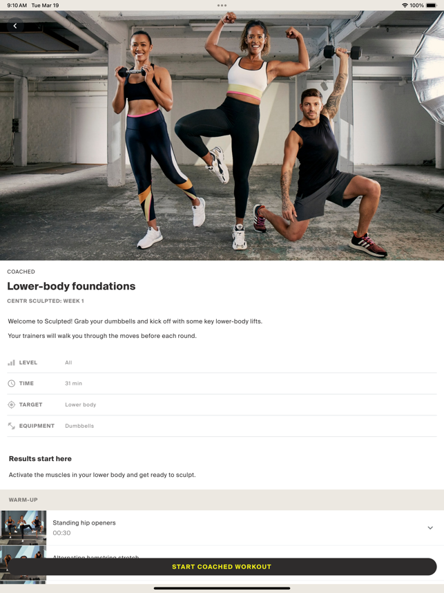 ‎Centr: Workouts and Meal Plans Screenshot