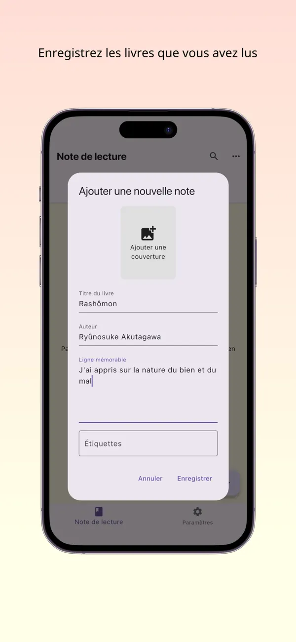 Screenshot #3 pour Bookmemo - Note de lecture ...