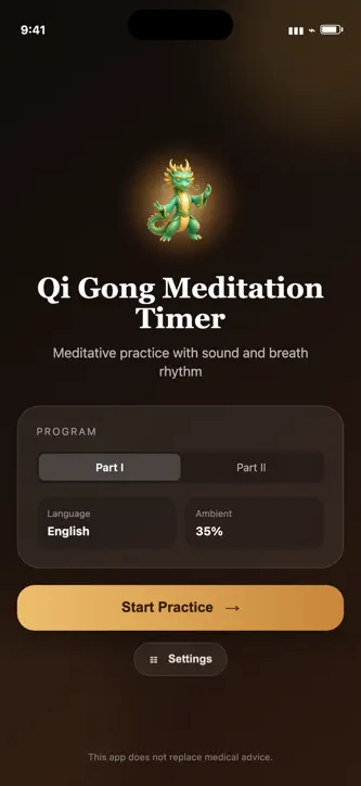 Qi Gong Meditation Timer screenshot 1