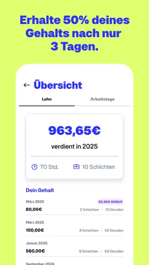 Screenshot von Zenjob - Flexible Nebenjobs auf dem iPhone 4