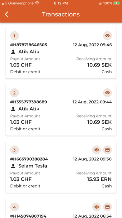 Hidmona Money Transfer Screenshot