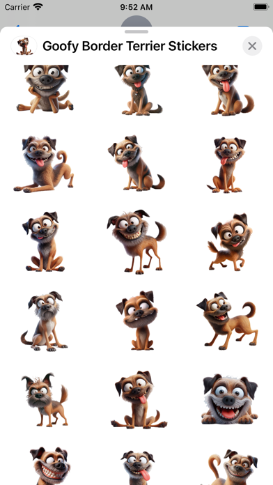 Screenshot #2 pour Goofy Border Terrier Stickers