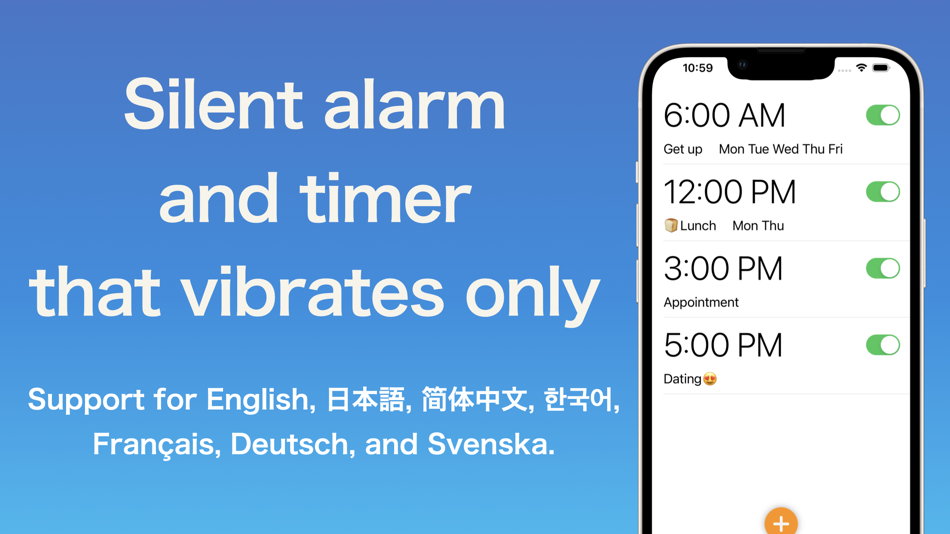 #1. Vibrating Alarm Clock & Timer (iOS) 由: manabu ueda