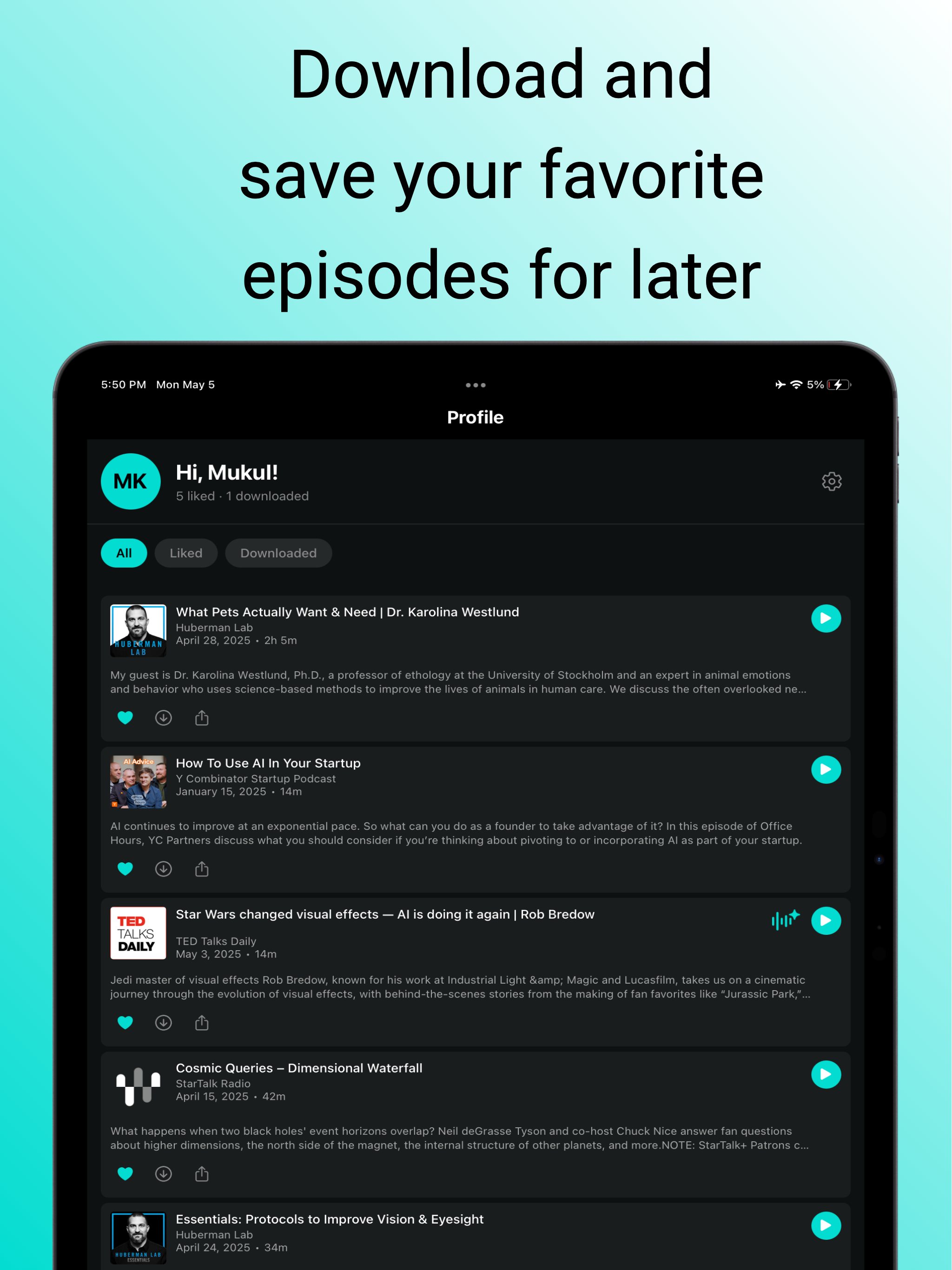 BriefMe: AI Podcast Player screenshot 9