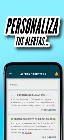 Alerta Carretera México iPhone screenshot