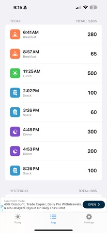 OneCal Calorie Tracker Screenshot 2 of 3