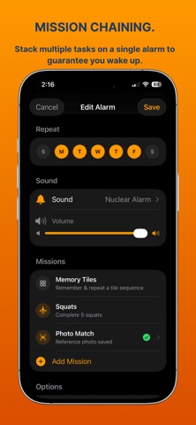 Loud Alarm & Missions - Wake iPhone screenshot